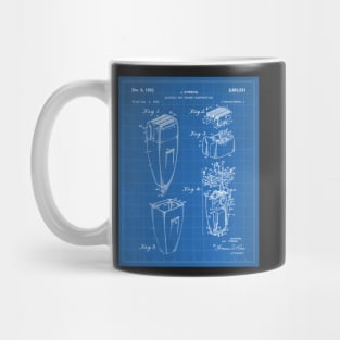 Electric Shaver Patent - Barber Stylist Bathroom Decor Art - Blueprint Mug